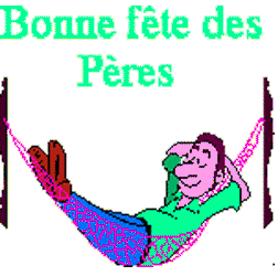 Gif animé bonne fête des pères hamac